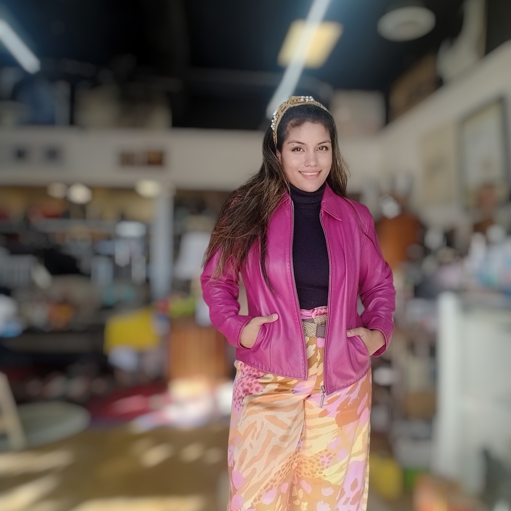 Preston & York Vibrant Pink Leather Jacket